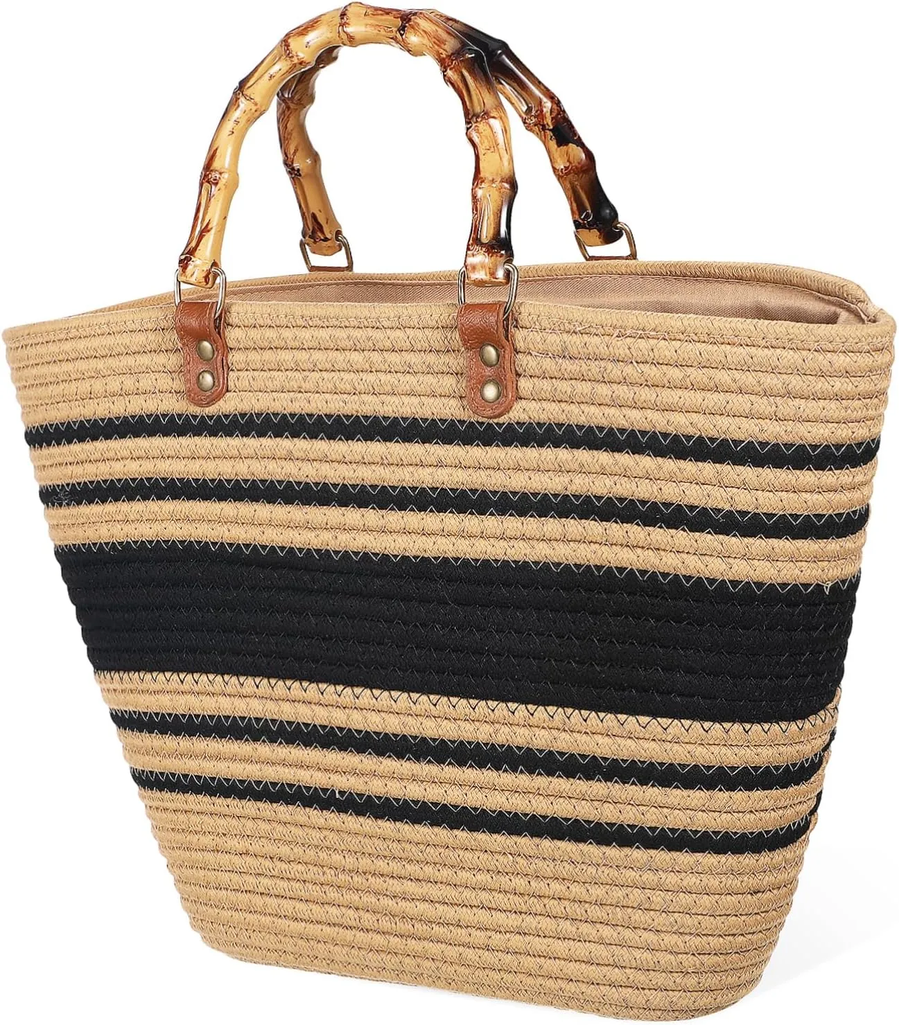 BESPORTBLE Tote Bag for Women Beach Tote Bag Woven Design Lightweight Summer Handbag for Travel Shopping
