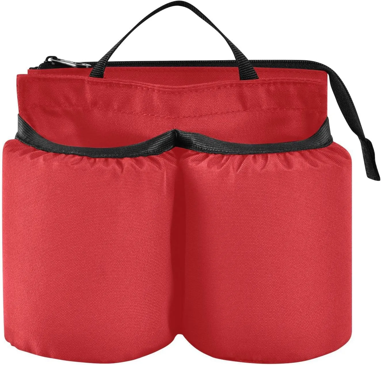 Bright Red Luggage Cup Holder for Suitcases Free Hands Suitcase Drink Carrier with Handle Luggage Travel Cup Holder Attachment for Drinks Beverages