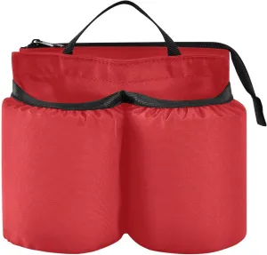 Bright Red Luggage Cup Holder for Suitcases Free Hands Suitcase Drink Carrier with Handle Luggage Travel Cup Holder Attachment for Drinks Beverages