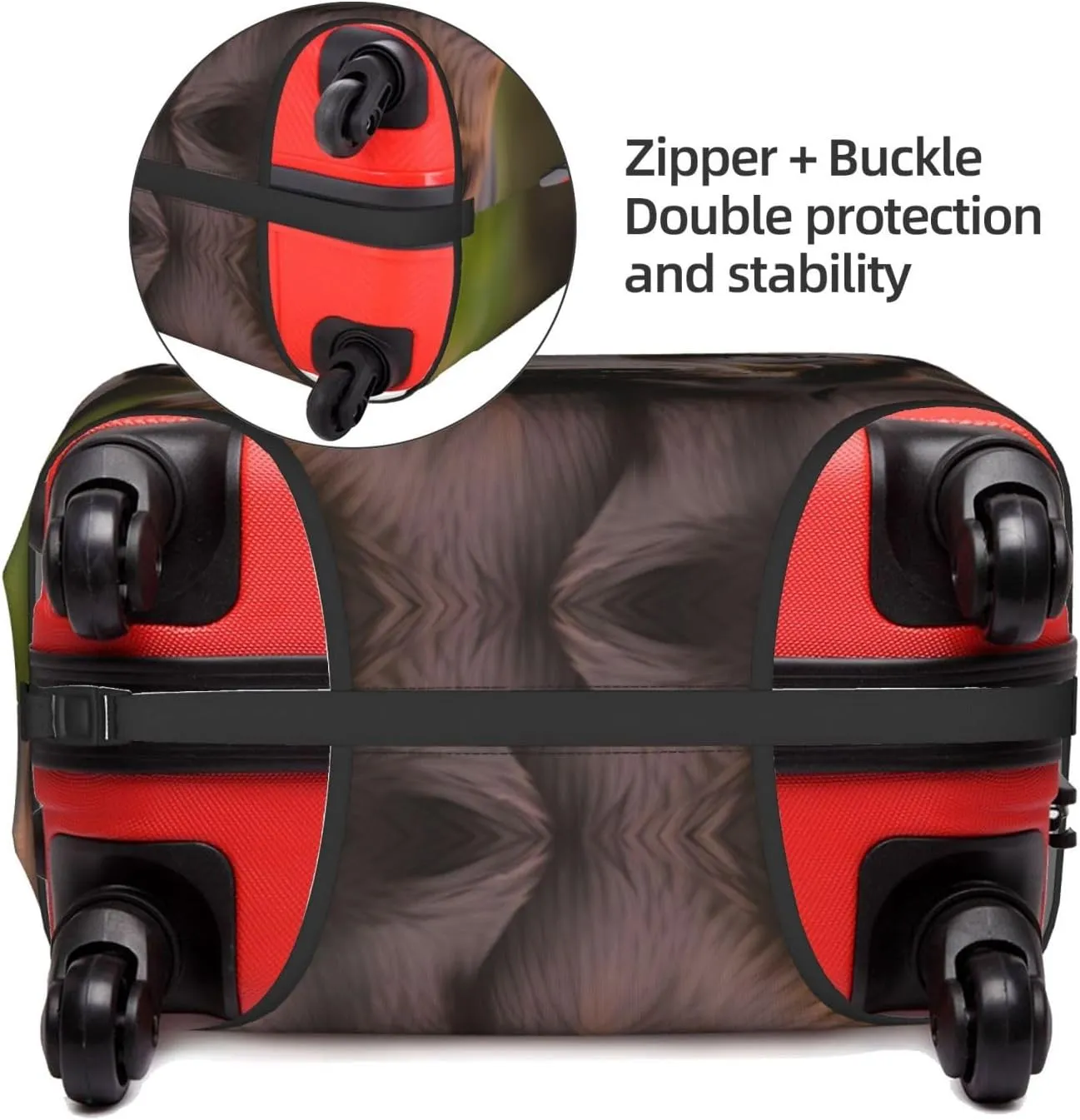 Brown Labrador Retriever Print Washable Suitcase Cover Protective Luggage Cover Anti Scratch Travel Gear Protector