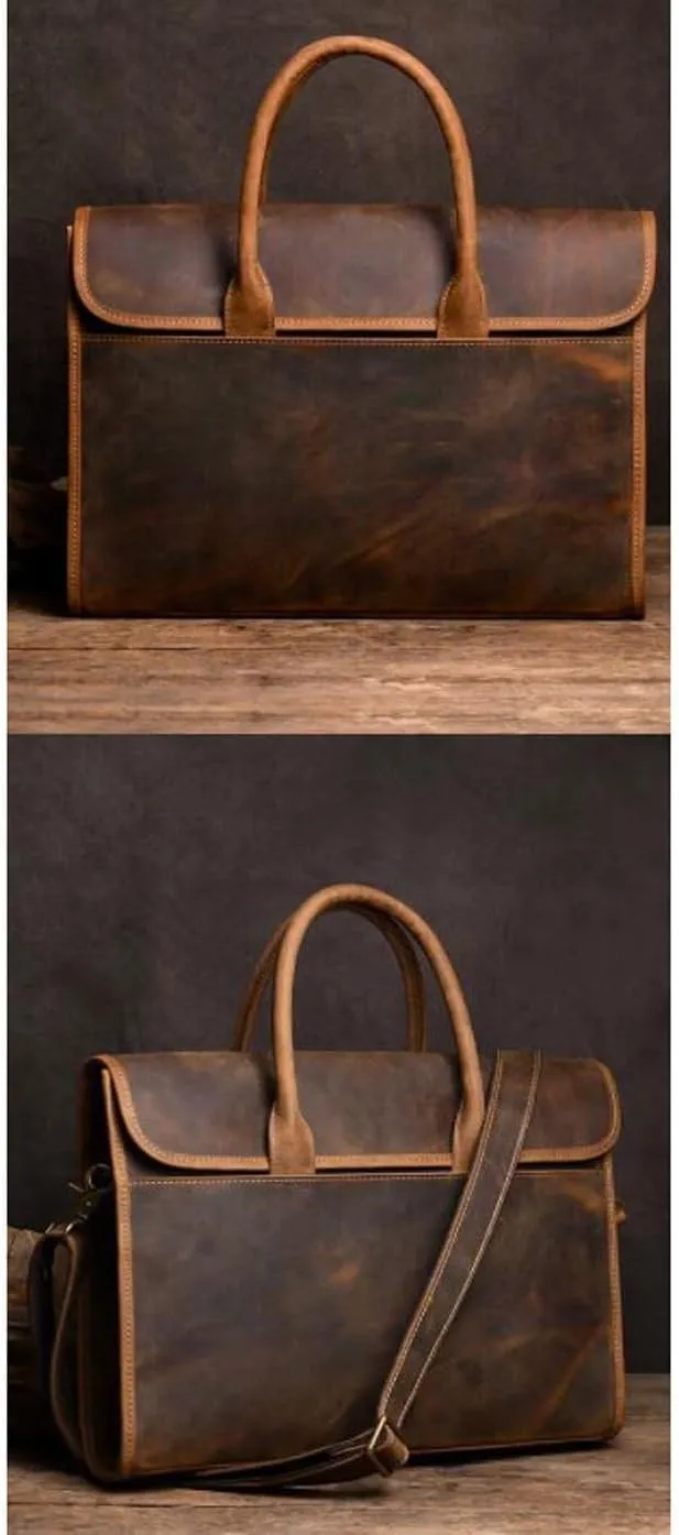 Business Briefcases Mens Genuine Leather Laptop Bags Messenger Shoulder Bags Carrying Cases Handbags