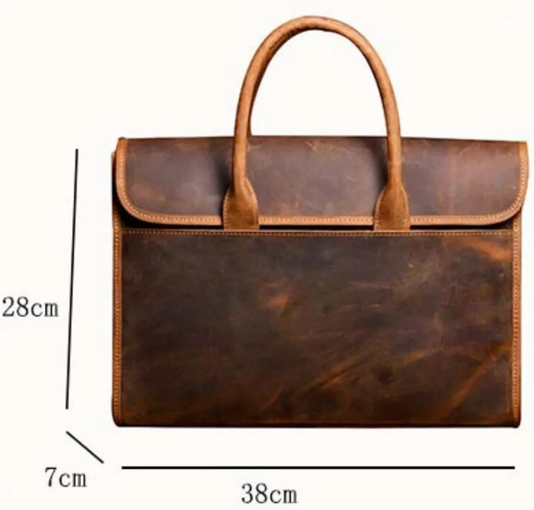 Business Briefcases Mens Genuine Leather Laptop Bags Messenger Shoulder Bags Carrying Cases Handbags