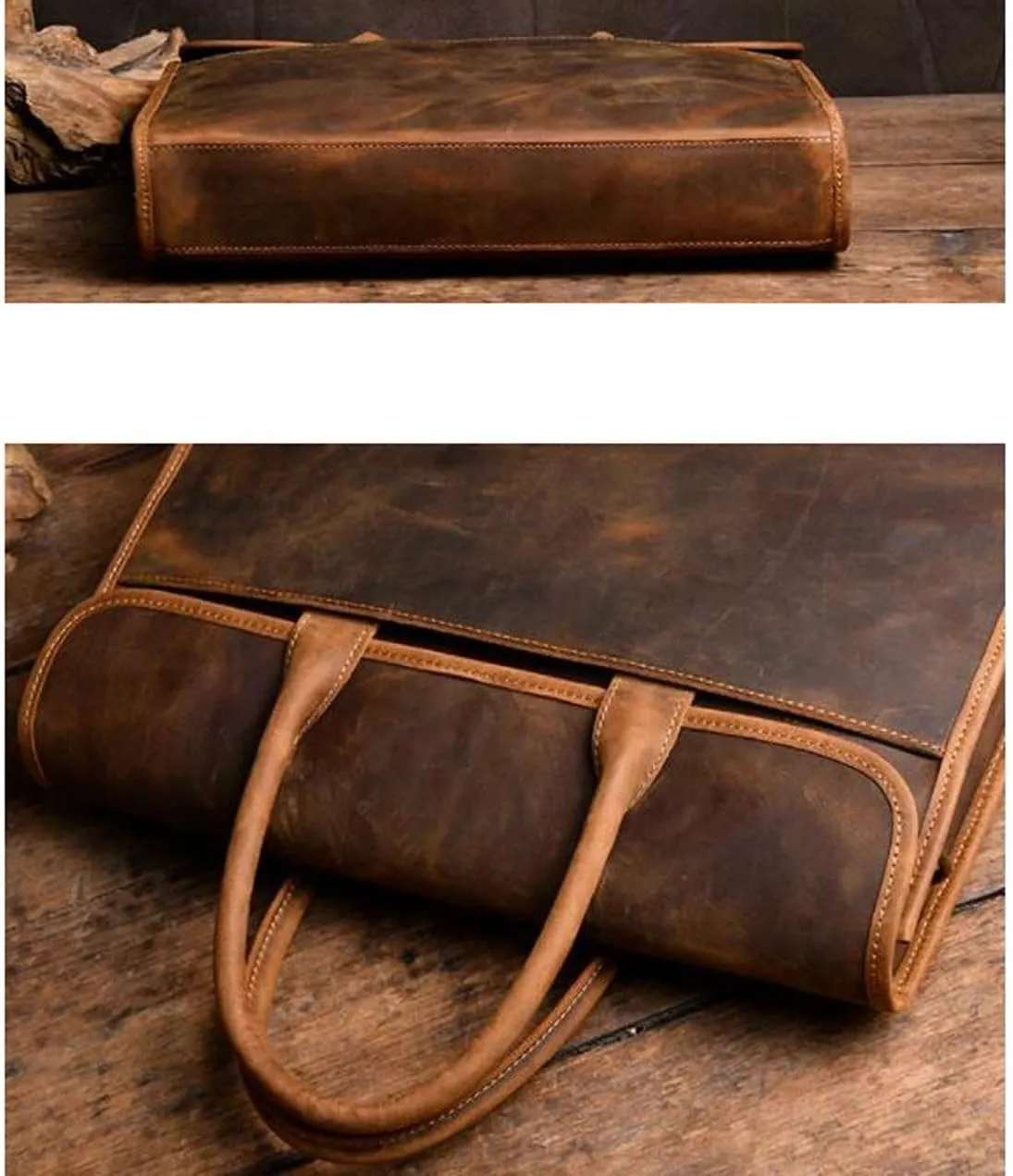 Business Briefcases Mens Genuine Leather Laptop Bags Messenger Shoulder Bags Carrying Cases Handbags
