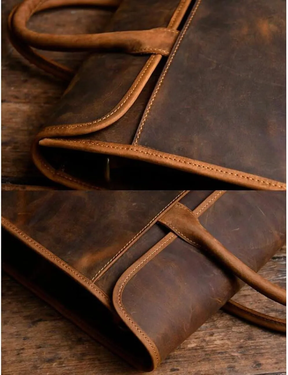 Business Briefcases Mens Genuine Leather Laptop Bags Messenger Shoulder Bags Carrying Cases Handbags
