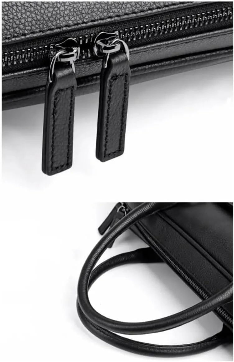 Business Handbags Briefcases Mens Laptop Bags Genuine Leather Carrying Cases Messenger Shoulder Bags