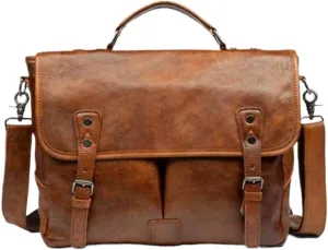 Business Handbags Mens Briefcases Messenger Shoulder Bags Genuine Leather Carrying Cases Laptop Bags