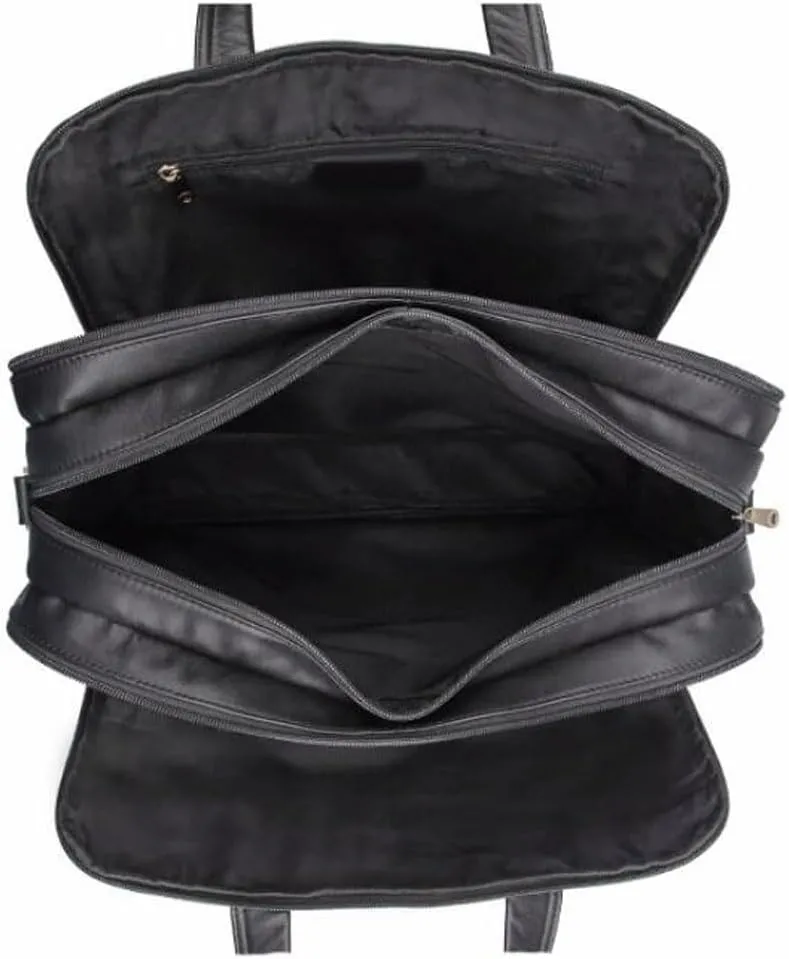 Business Handbags Mens Genuine Leather Laptop Bags Briefcases Messenger Shoulder Bags