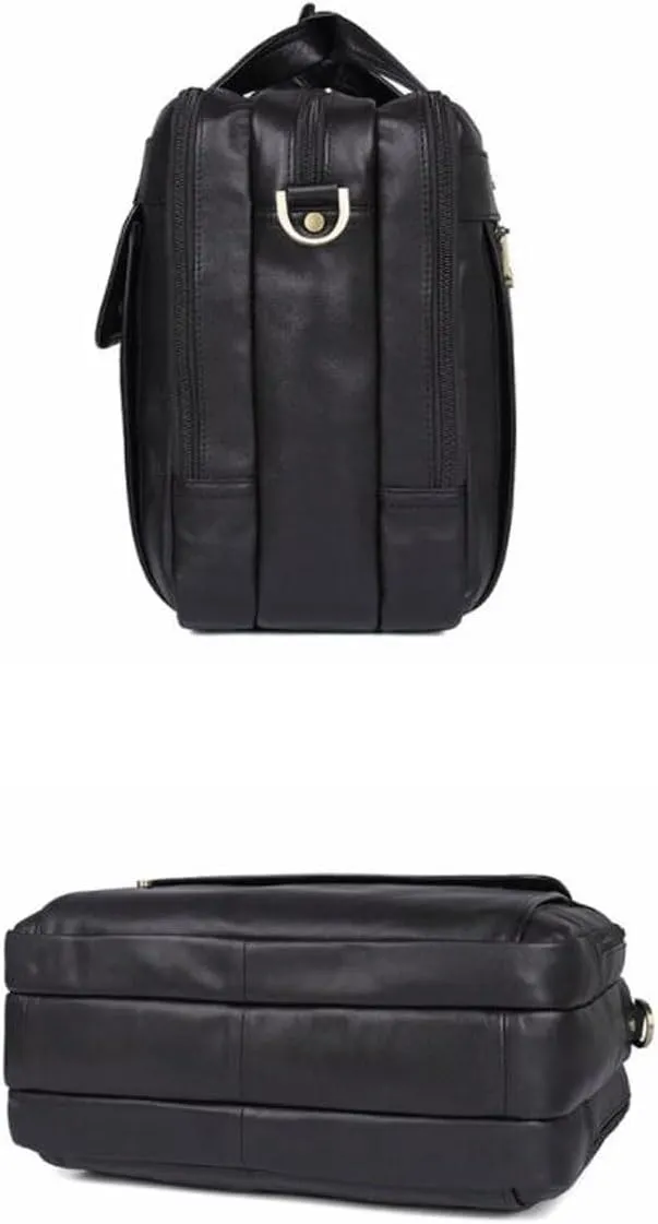 Business Handbags Mens Genuine Leather Laptop Bags Briefcases Messenger Shoulder Bags