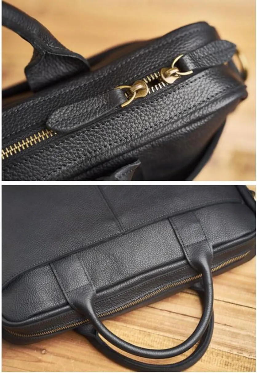 Business Messenger Shoulder Bags Mens Briefcases Genuine Leather Handbags Laptop Bags