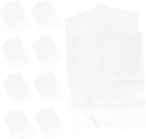 Cabilock 10pcs Transparent Garment Bags for Clothes Dust Protection Pe Dry Clean Hanging Bags Space Saving Covers for Coats and Suits Storage