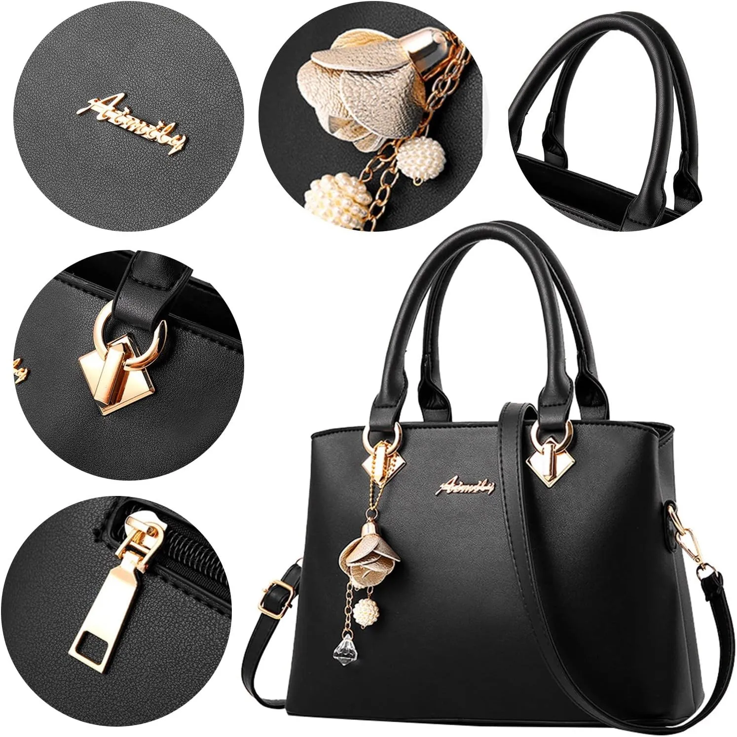 Car Handbag Hook Fashion Handbags Ladies Purse Satchel Shoulder Bags Tote Leather Bag For Ladies Big Tote Bag