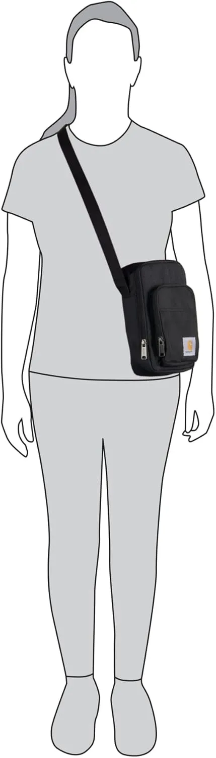 Carhartt Zip, Durable, Adjustable Crossbody Bag with Zipper Closure, Brown, One Size