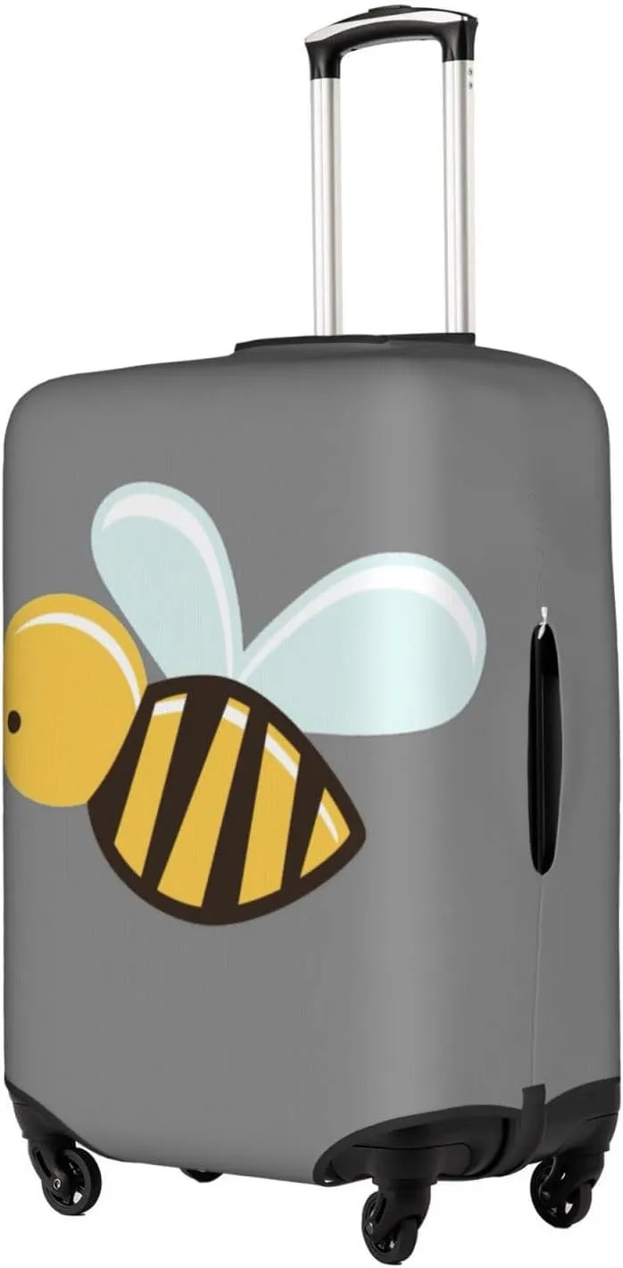 Cartoon Bee Print Washable Suitcase Cover Protective Luggage Cover Anti Scratch Travel Gear Protector