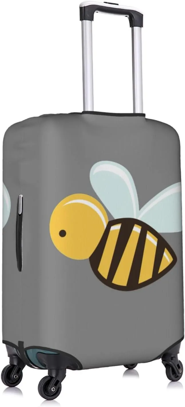 Cartoon Bee Print Washable Suitcase Cover Protective Luggage Cover Anti Scratch Travel Gear Protector
