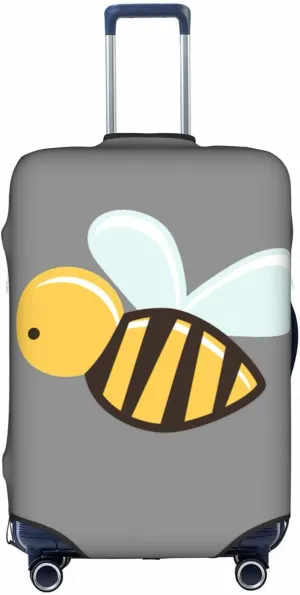 Cartoon Bee Print Washable Suitcase Cover Protective Luggage Cover Anti Scratch Travel Gear Protector