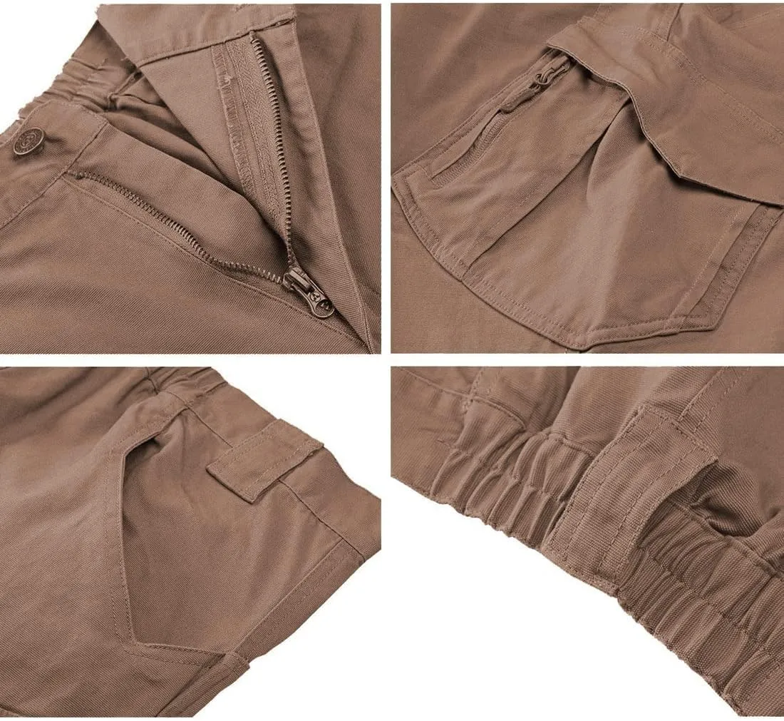 CARWORNIC Gear Men's Hiking Tactical Pants Lightweight Cotton Outdoor Military Combat Cargo Trousers