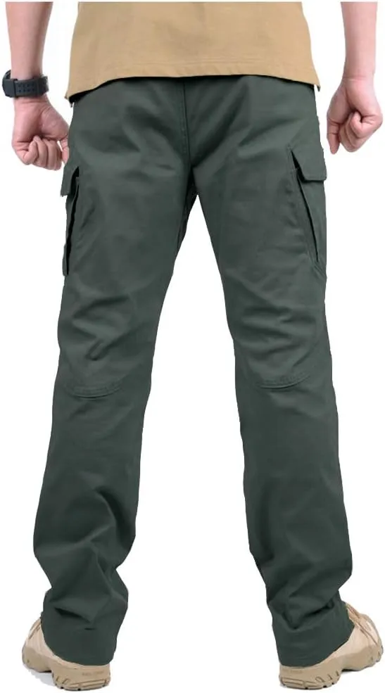 CARWORNIC Gear Men's Hiking Tactical Pants Lightweight Cotton Outdoor Military Combat Cargo Trousers