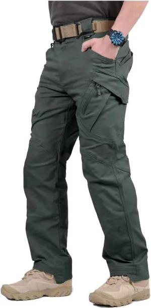 CARWORNIC Gear Men's Hiking Tactical Pants Lightweight Cotton Outdoor Military Combat Cargo Trousers
