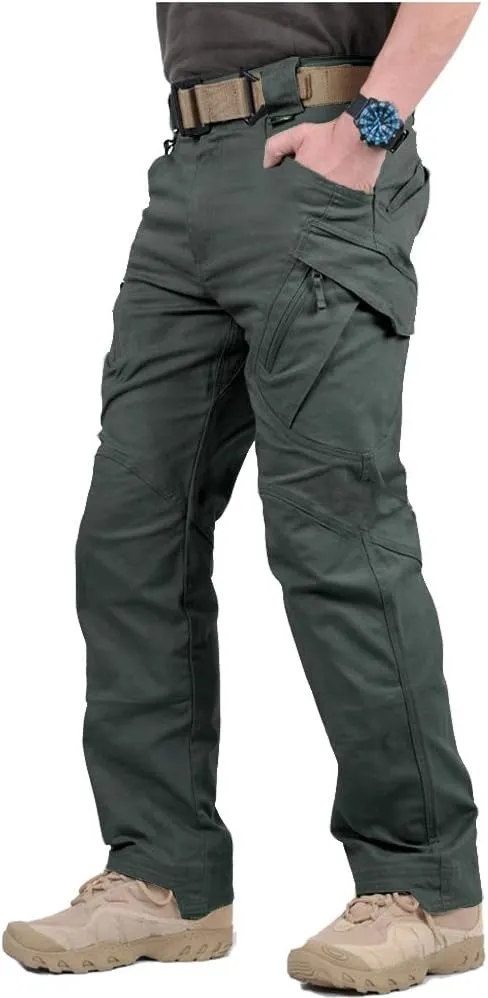 CARWORNIC Gear Men's Hiking Tactical Pants Lightweight Cotton Outdoor Military Combat Cargo Trousers