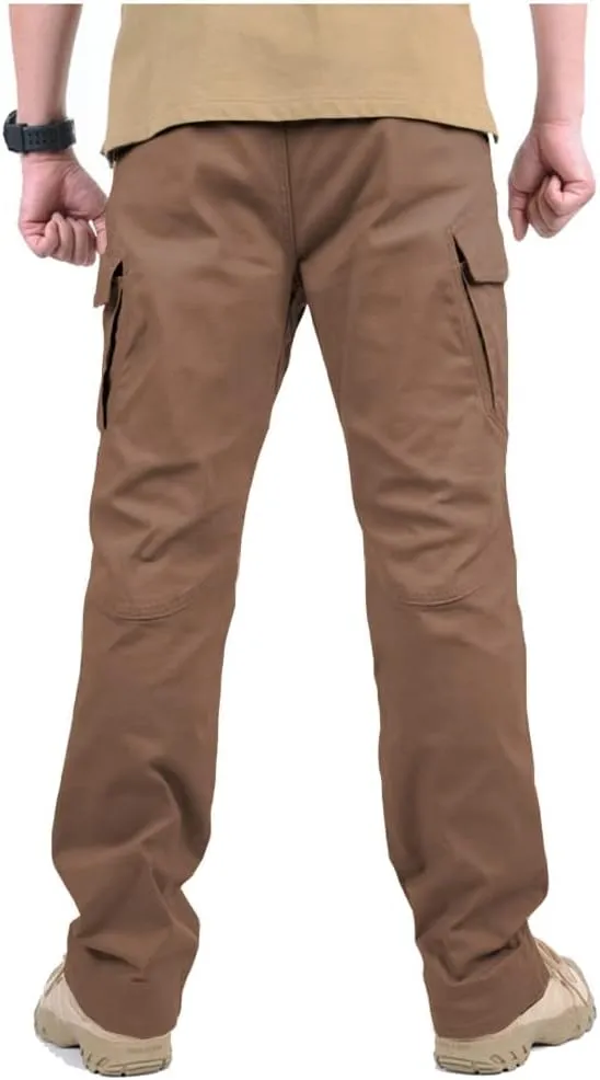 CARWORNIC Gear Men's Hiking Tactical Pants Lightweight Cotton Outdoor Military Combat Cargo Trousers