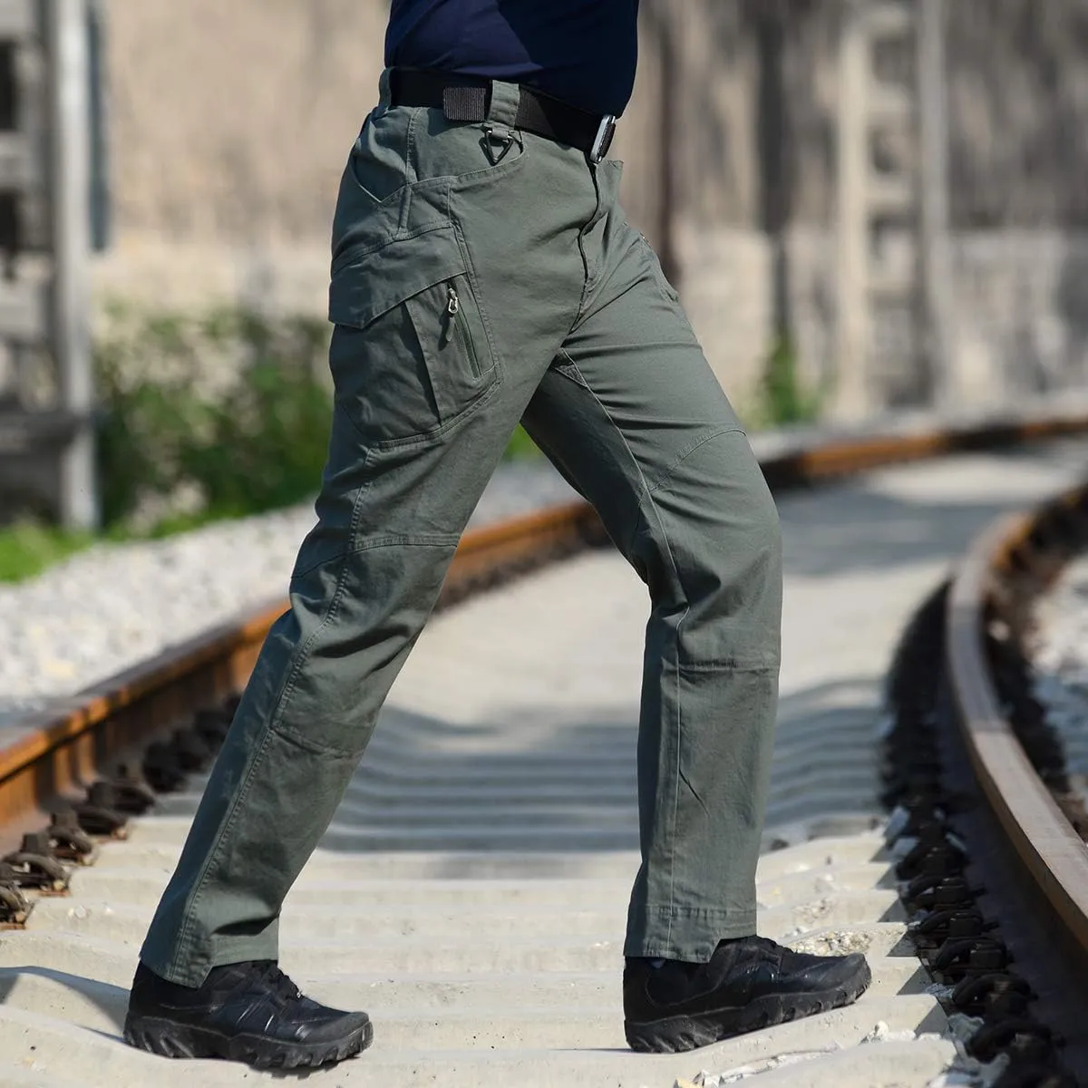 CARWORNIC Gear Men's Hiking Tactical Pants Lightweight Cotton Outdoor Military Combat Cargo Trousers