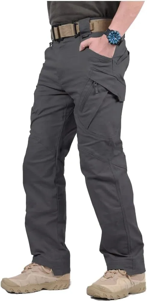 CARWORNIC Gear Men's Hiking Tactical Pants Lightweight Cotton Outdoor Military Combat Cargo Trousers
