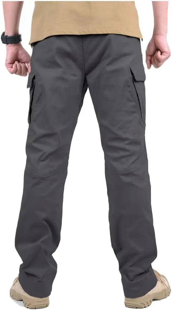 CARWORNIC Gear Men's Hiking Tactical Pants Lightweight Cotton Outdoor Military Combat Cargo Trousers