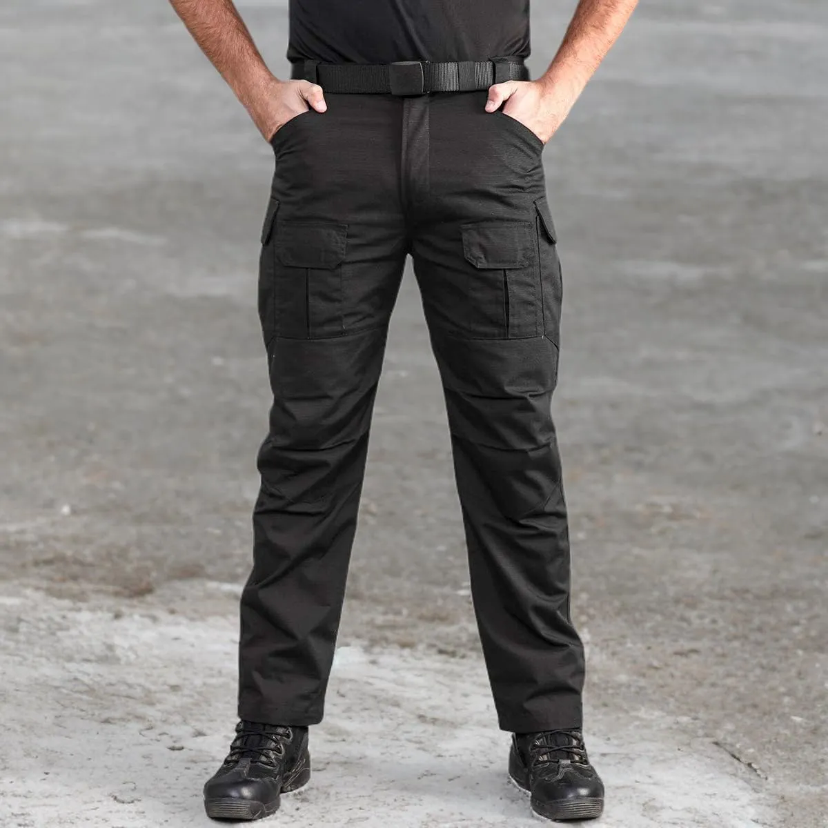 CARWORNIC Gear Men's Tactical Cargo Pants Waterpoof Lightweight Rip Stop EDC Military Combat Trousers