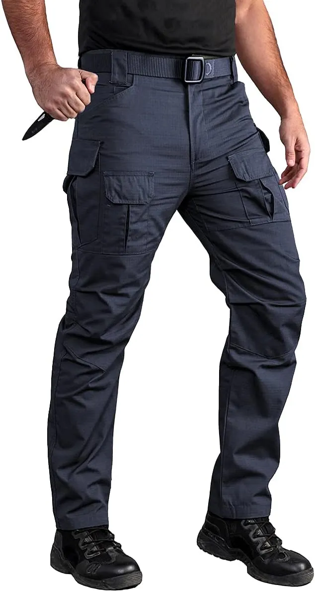 CARWORNIC Gear Men's Tactical Cargo Pants Waterpoof Lightweight Rip Stop EDC Military Combat Trousers