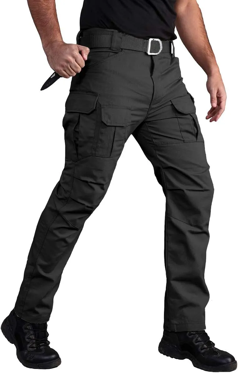 CARWORNIC Gear Men's Tactical Cargo Pants Waterpoof Lightweight Rip Stop EDC Military Combat Trousers