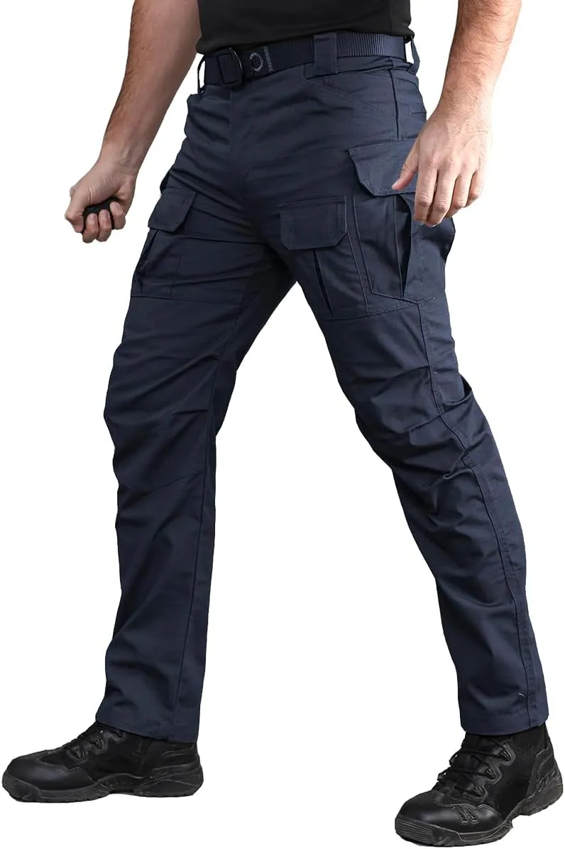 CARWORNIC Gear Men's Tactical Cargo Pants Waterpoof Lightweight Rip Stop EDC Military Combat Trousers