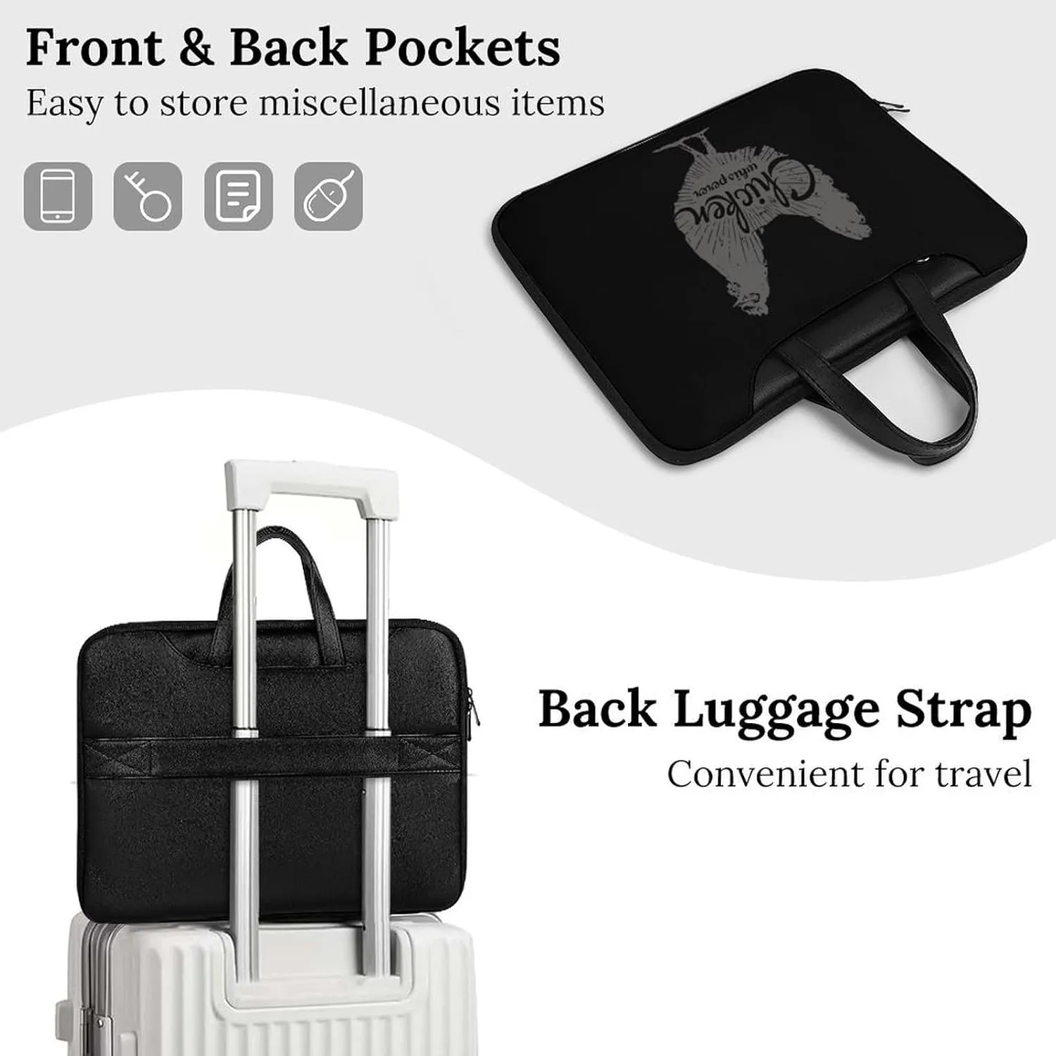 Chicken Whisperer Leather Bag Laptop Case Slim Water Resistant Computer Bags with Handle Briefcase for Work