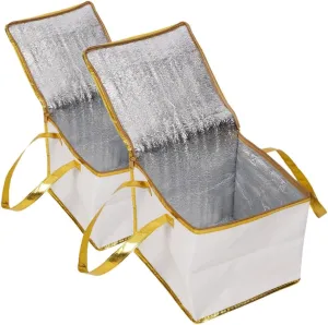 Ciieeo 2pcs Cake Insulation Bag Insulated Tote Bag Electric Cooler Bag Cooler Bags Insulated Leak Proof Food Carriers for Hot or Cold Food Travel Non-woven Fabric White