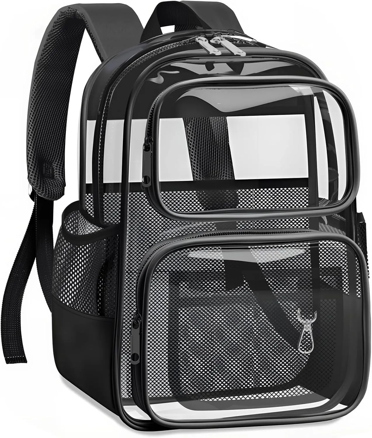 Clear Backpack for School - Large Heavy Duty Clear Bookbag for Boys and Girls, See Through PVC Transparent Backpacks
