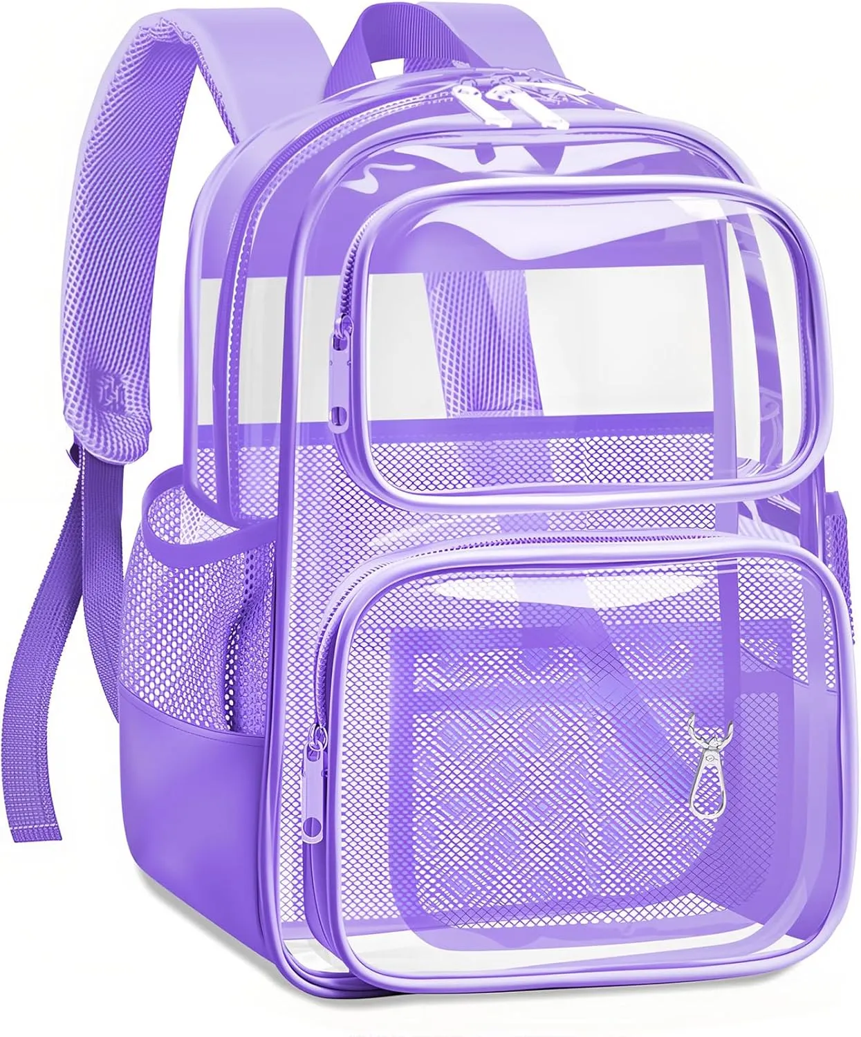 Clear Backpack for School - Large Heavy Duty Clear Bookbag for Girls, See Through PVC Transparent Backpacks