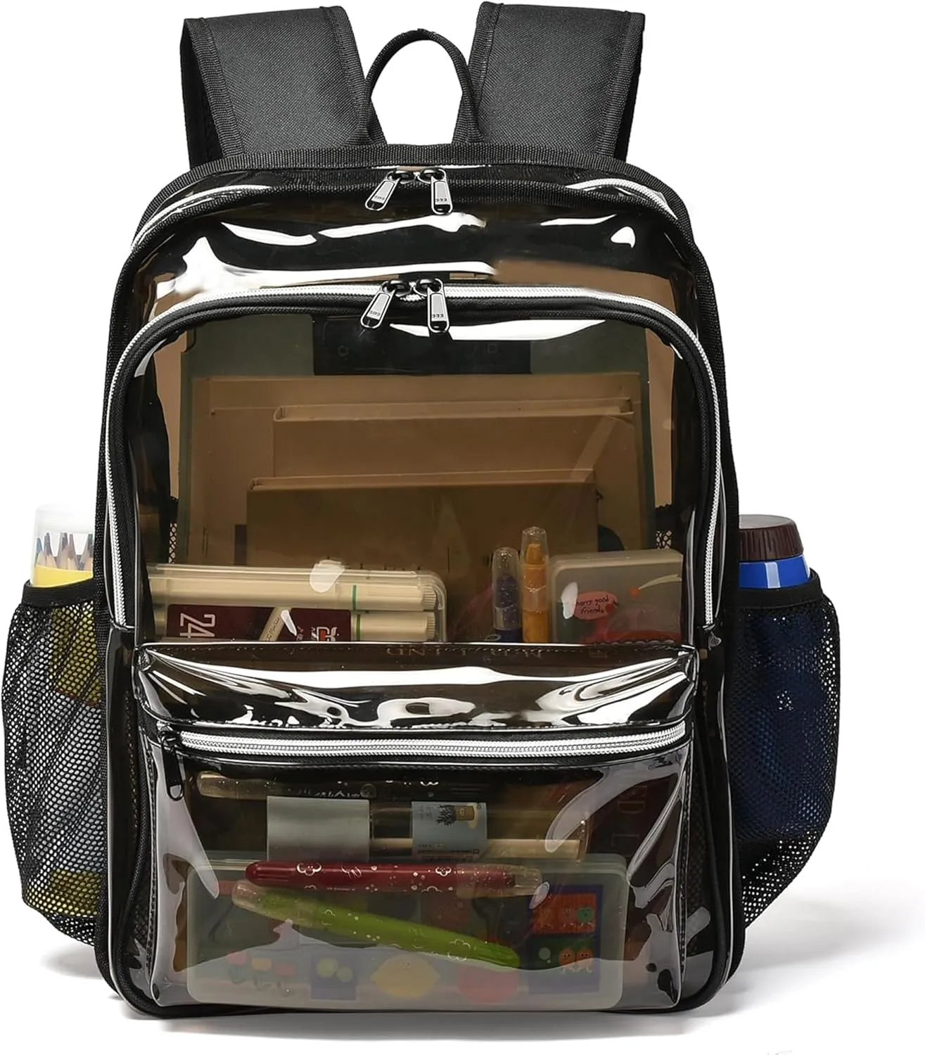 Clear Backpack,Clear Backpacks for School Heavy Duty See Through Bookbag Waterproof Backpack for Men Women