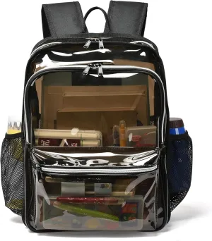 Clear Backpack,Clear Backpacks for School Heavy Duty See Through Bookbag Waterproof Backpack for Men Women