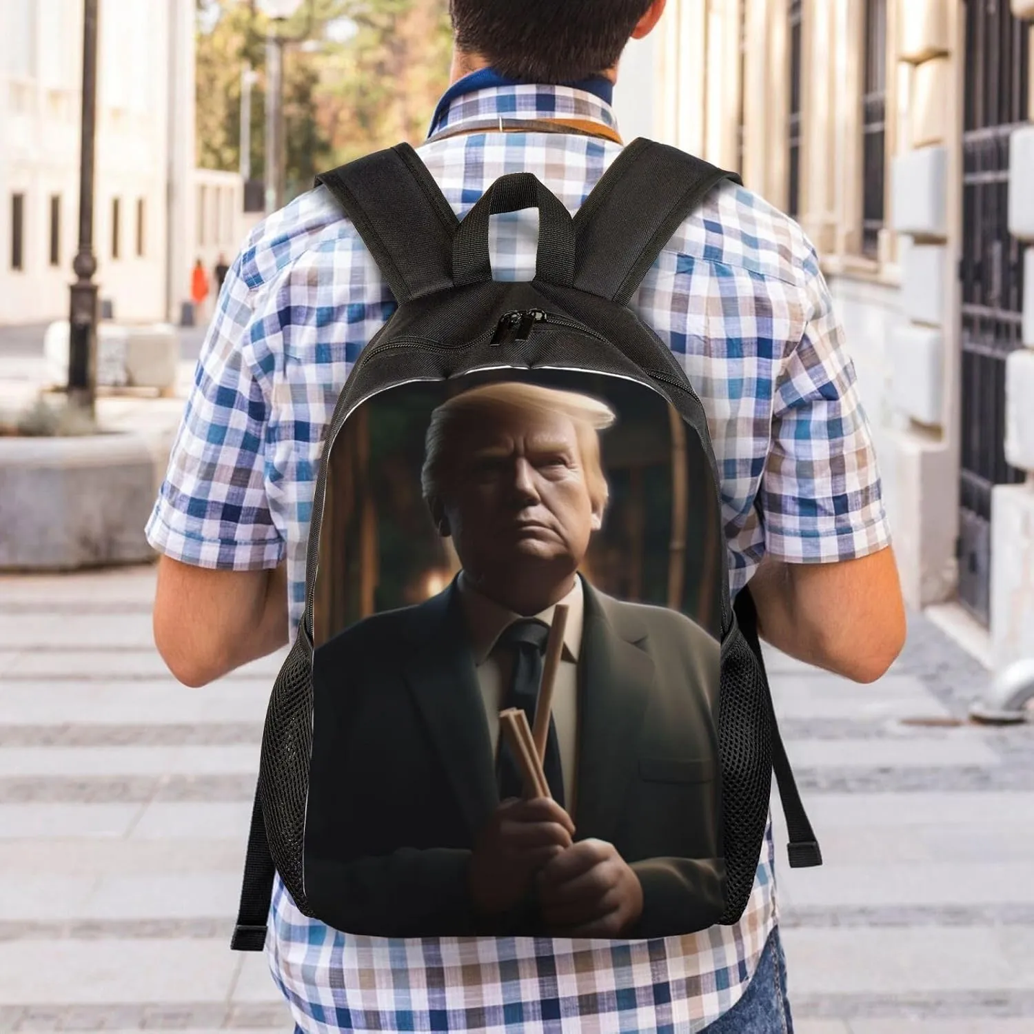 Close Your Eyes Trump Backpack Waterproof Anti Theft Durable Light Laptop Bag Backpacks For Women Men Travel Gym Backpack