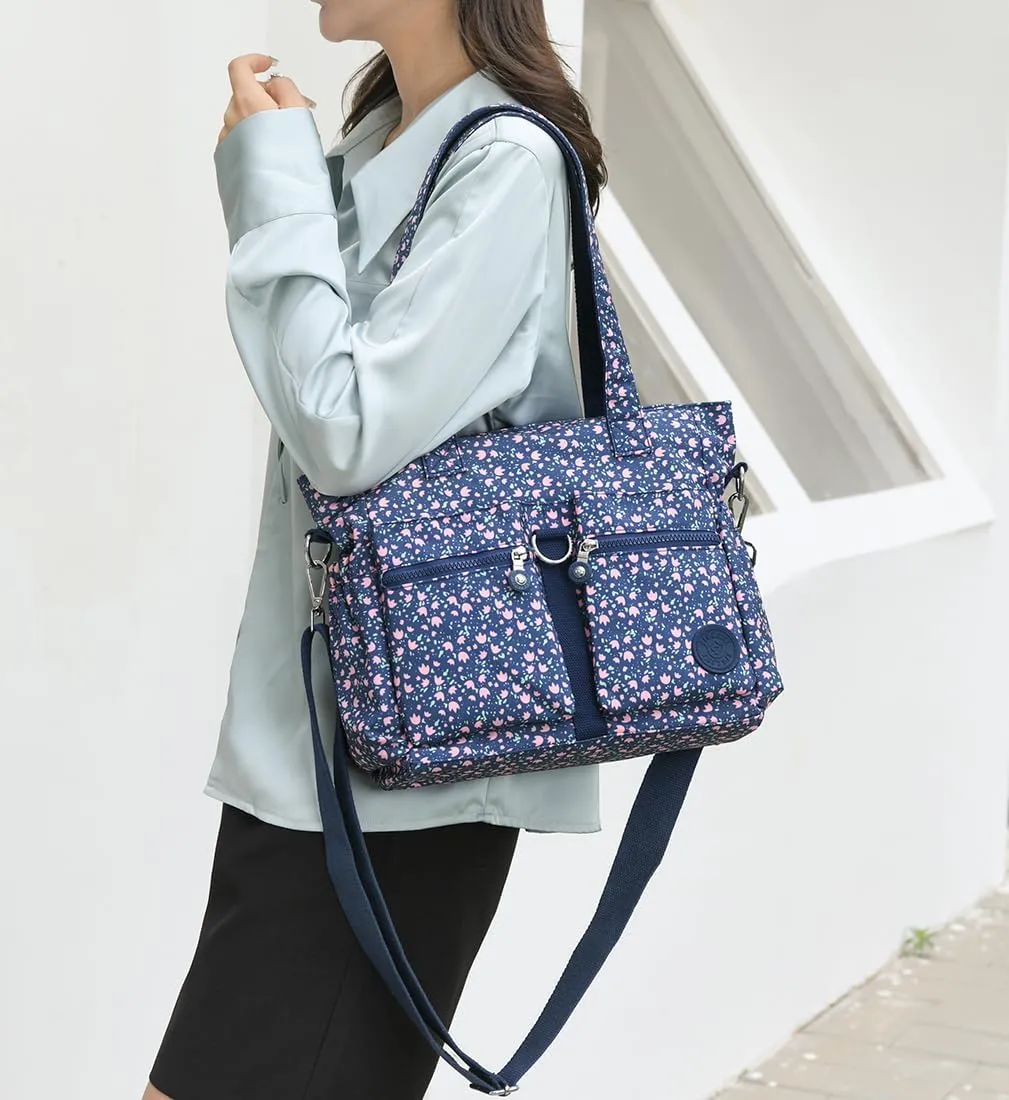Collsants Tote Bag for Women Nylon Purse and Handbags Tote Purse Crossbody Bag Messenger Bag