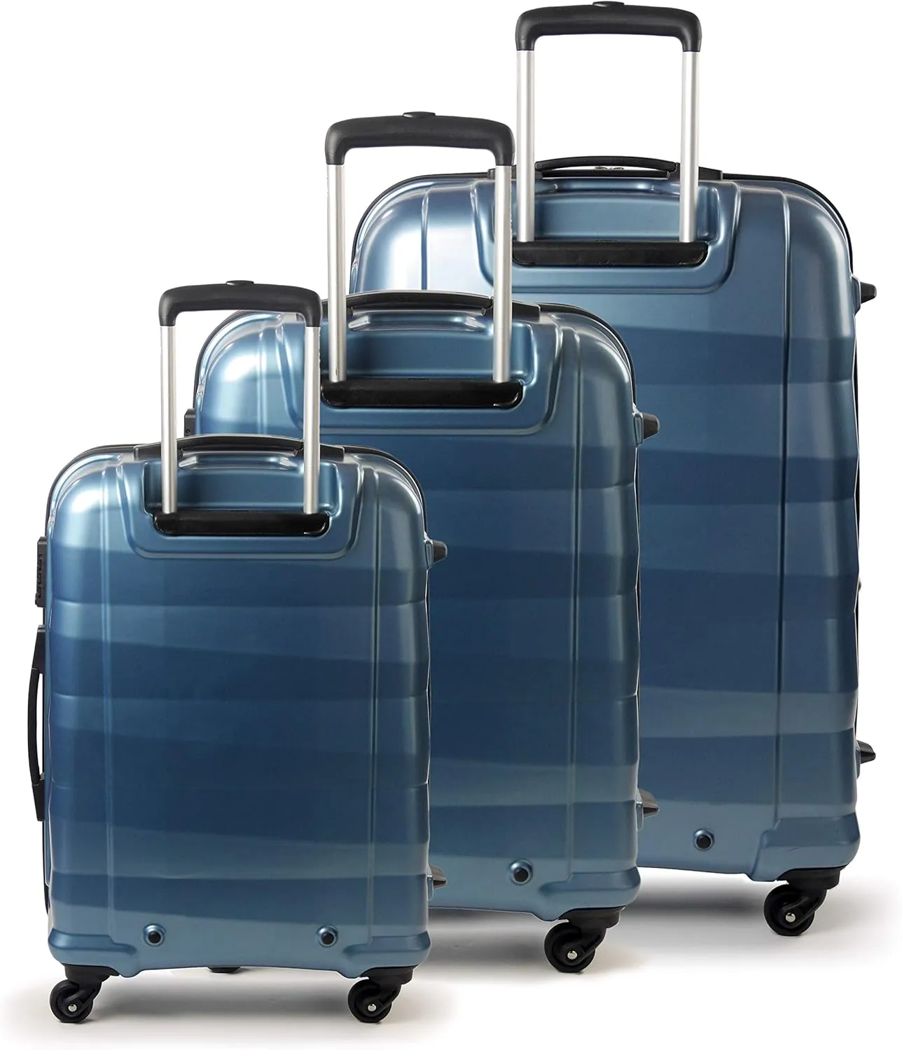 Concept One FUL Radiant Rolling Luggage Set, Hardside Travel Suitcases with Spinner Wheels, 29, 25, and 21 Inches, Blue