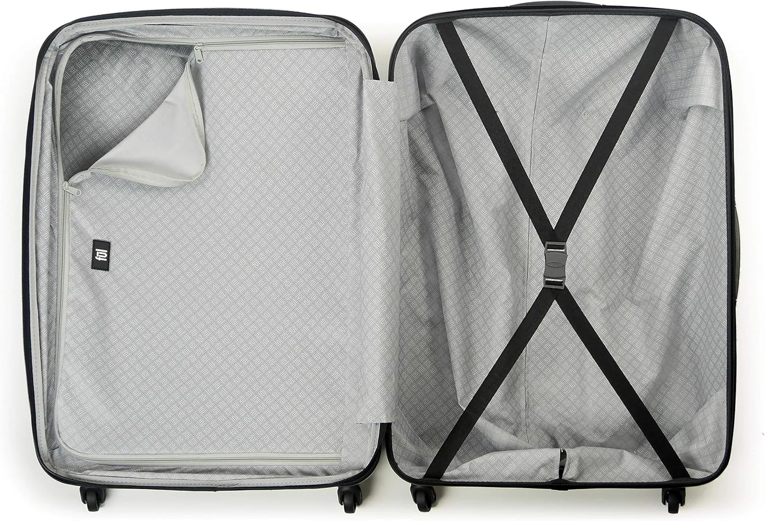Concept One FUL Radiant Rolling Luggage Set, Hardside Travel Suitcases with Spinner Wheels, 29, 25, and 21 Inches, Blue