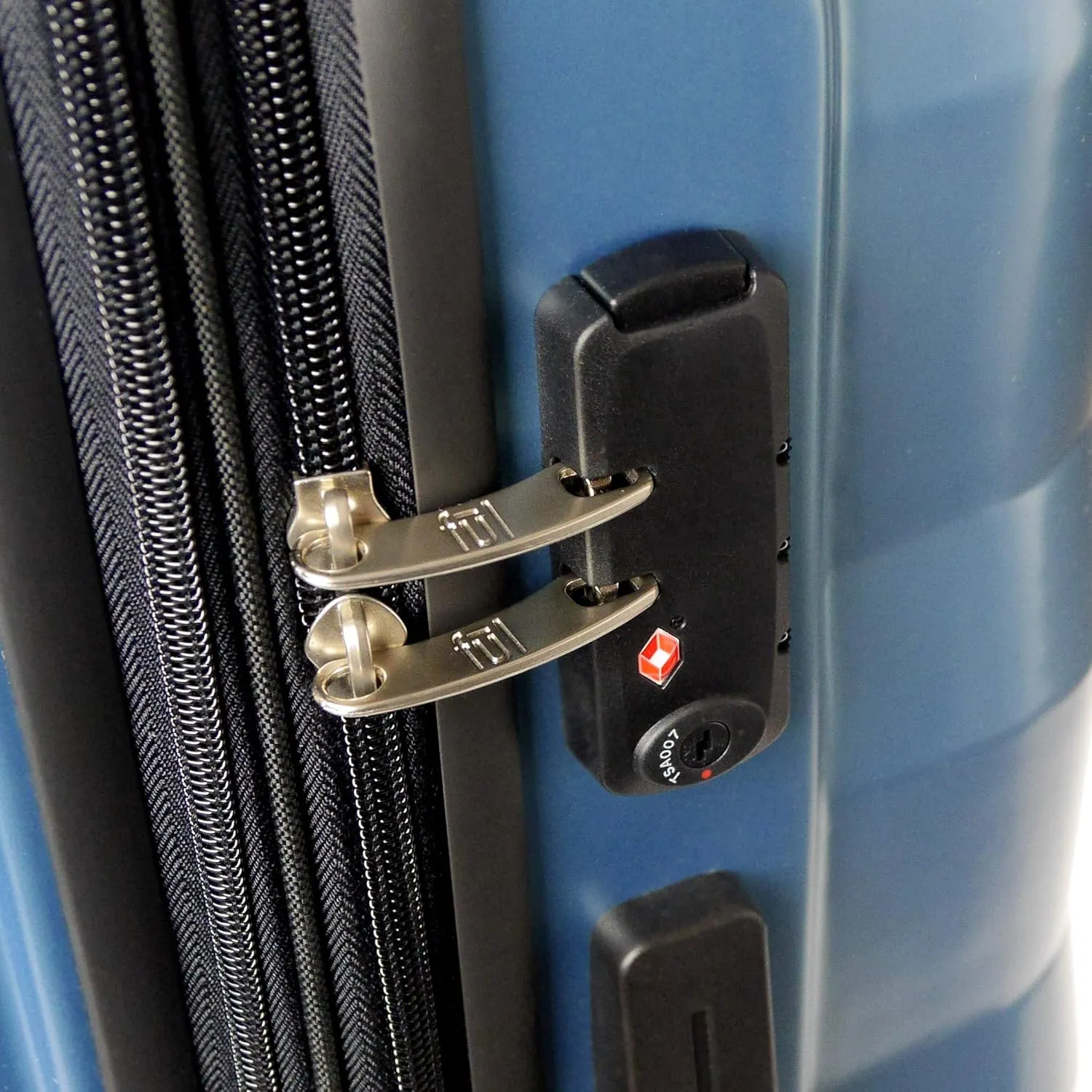 Concept One FUL Radiant Rolling Luggage Set, Hardside Travel Suitcases with Spinner Wheels, 29, 25, and 21 Inches, Blue