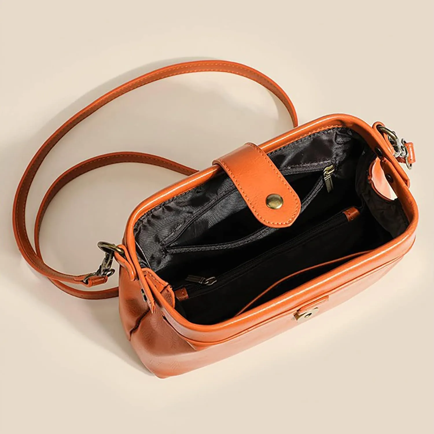 Crossbody Bags for Women Women's Fashionable Soft Leather Retro Messenger Bag One Shoulder Messenger Bag