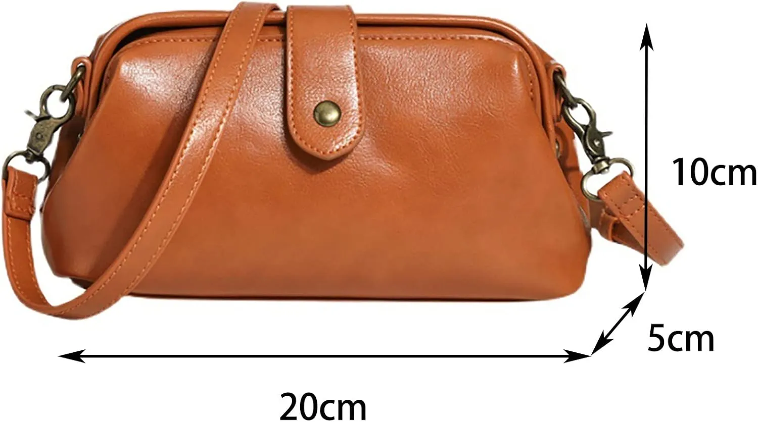 Crossbody Bags for Women Women's Fashionable Soft Leather Retro Messenger Bag One Shoulder Messenger Bag