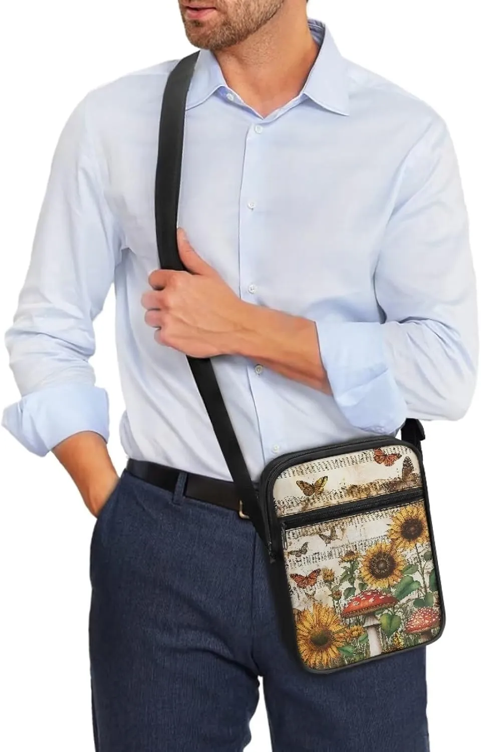Crossbody Messenger Bags Womens Shoulder Bag Mini Work Office Bag Briefcases with Zipper