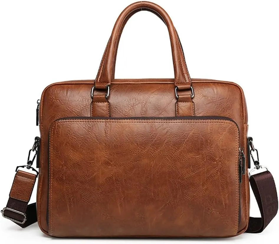 CSCDD Men Briefcases For Man Handbags Split Leather Office Large Capacity Bags