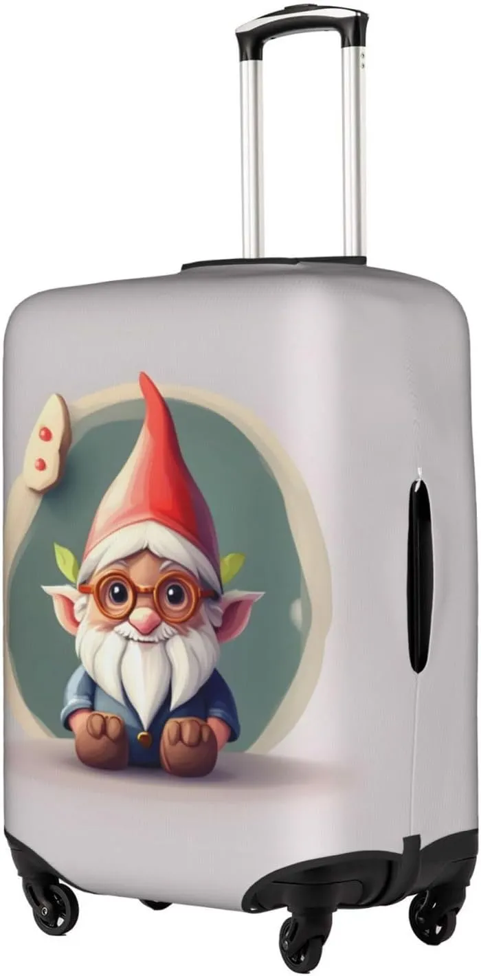 Cute Gnome Print Washable Suitcase Cover Protective Luggage Cover Anti Scratch Travel Gear Protector