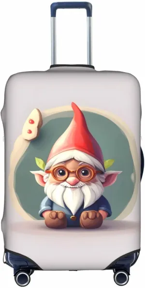 Cute Gnome Print Washable Suitcase Cover Protective Luggage Cover Anti Scratch Travel Gear Protector
