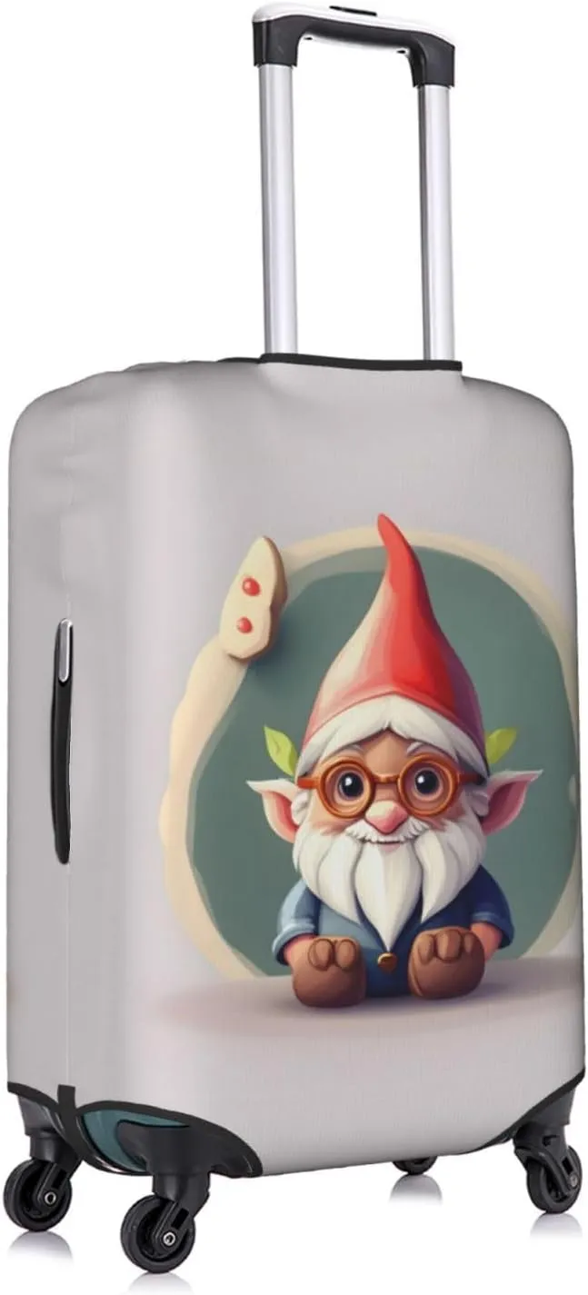 Cute Gnome Print Washable Suitcase Cover Protective Luggage Cover Anti Scratch Travel Gear Protector