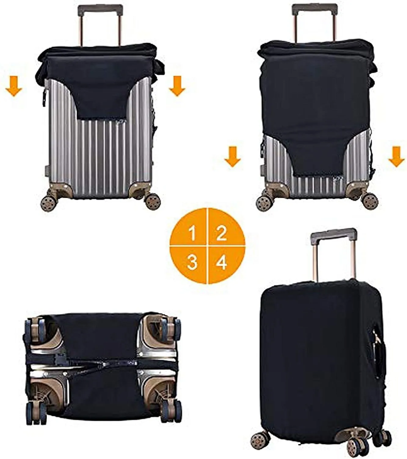 Cute goldfish Print Washable Suitcase Cover Protective Luggage Cover Anti Scratch Travel Gear Protector